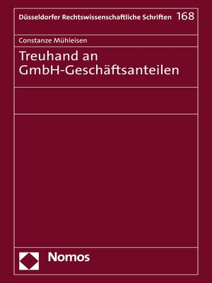 cover image of Treuhand an GmbH-Geschäftsanteilen